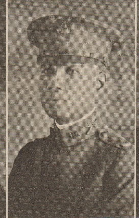 Publication portrait of an officer in a garrison cap with a captain's bar insignia.